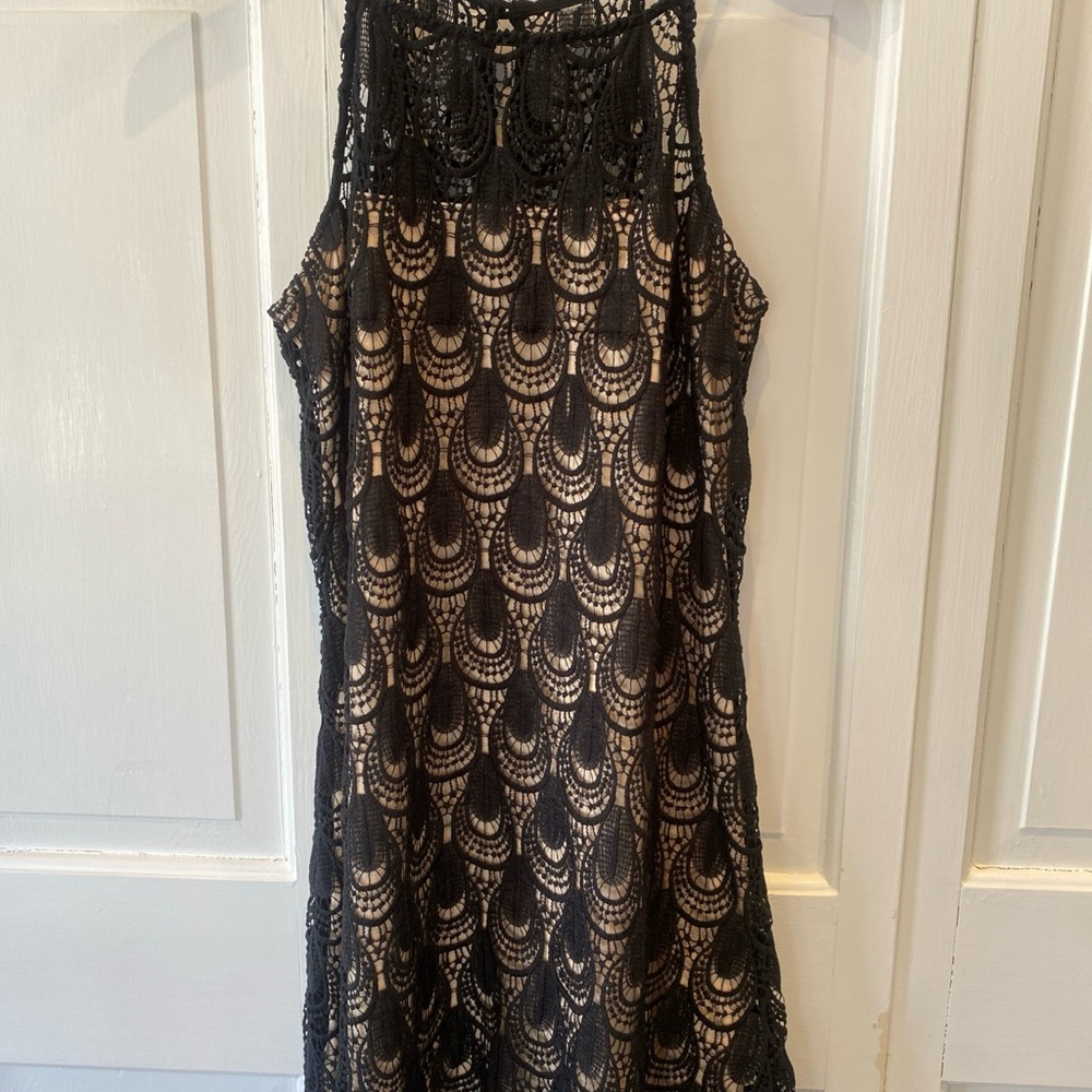 Elegant Black Lace Dress Size Medium